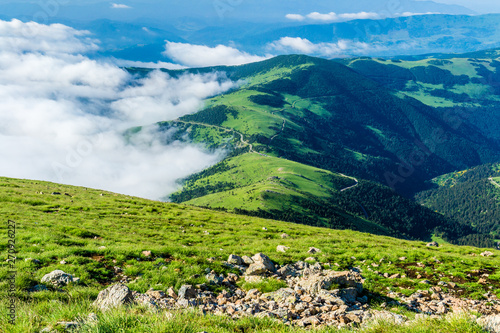 View from the top of Peak Costabona (Catalan Pyrenees) photo