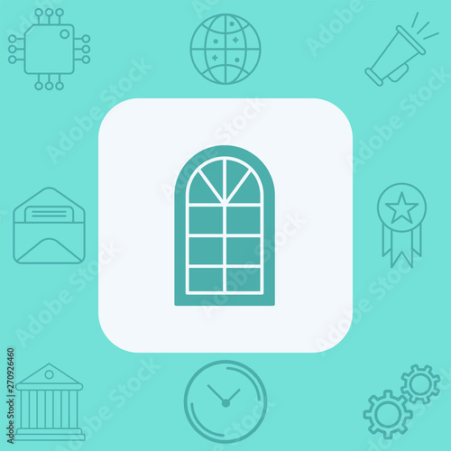 Window frame vector icon sign symbol