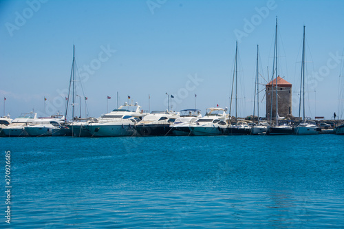 yachts in harbor