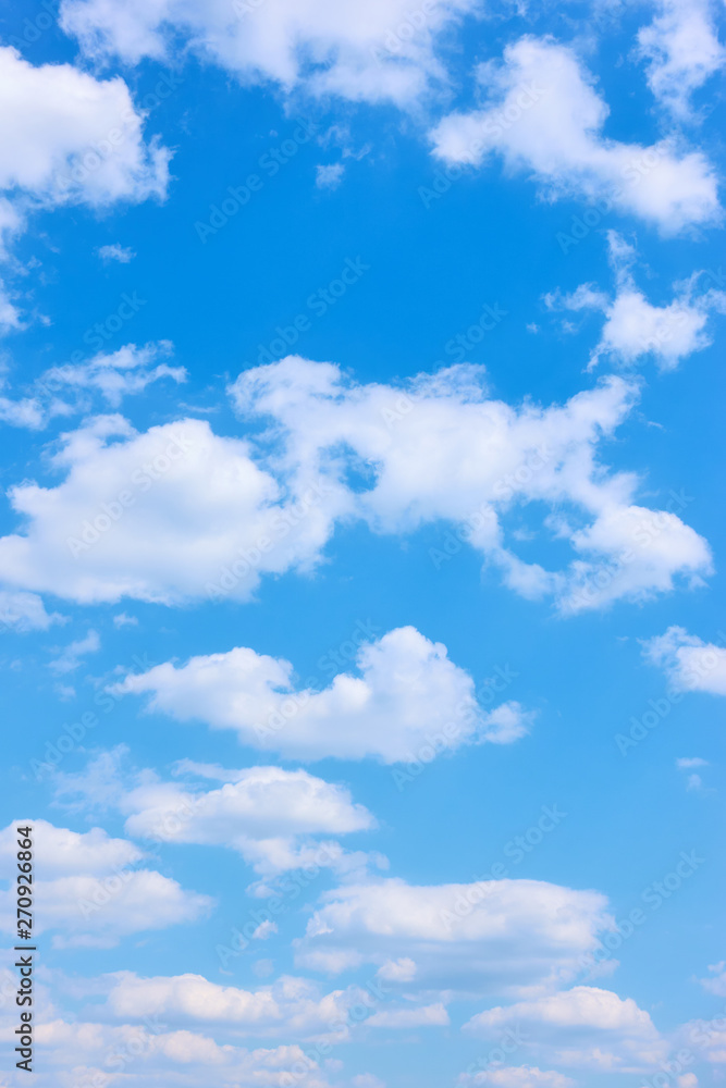 Beautyful blue sky with white clouds - vertical background Stock Photo |  Adobe Stock