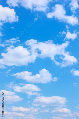Beautyful blue sky with white clouds - vertical background
