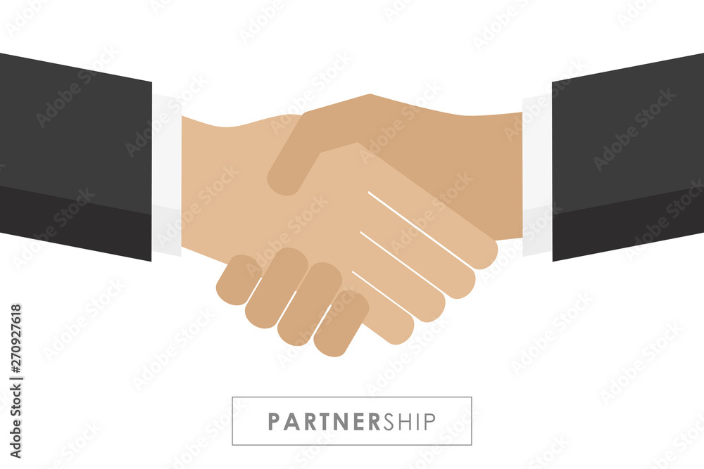 partnership between two businessmen handshake vector illustration EPS10 partnership between two businessmen handshake vector illustration EPS10
