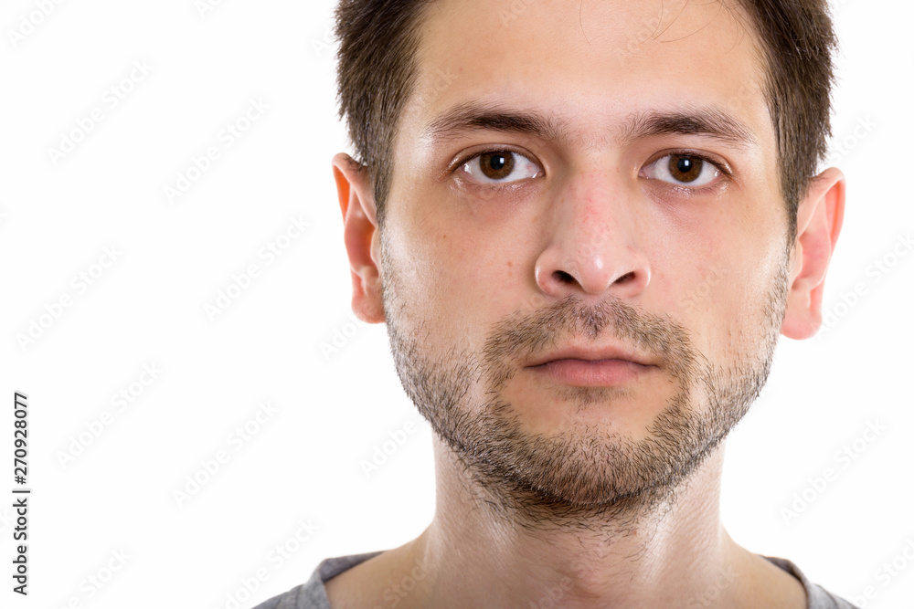 Obraz premium Studio shot close up of young man