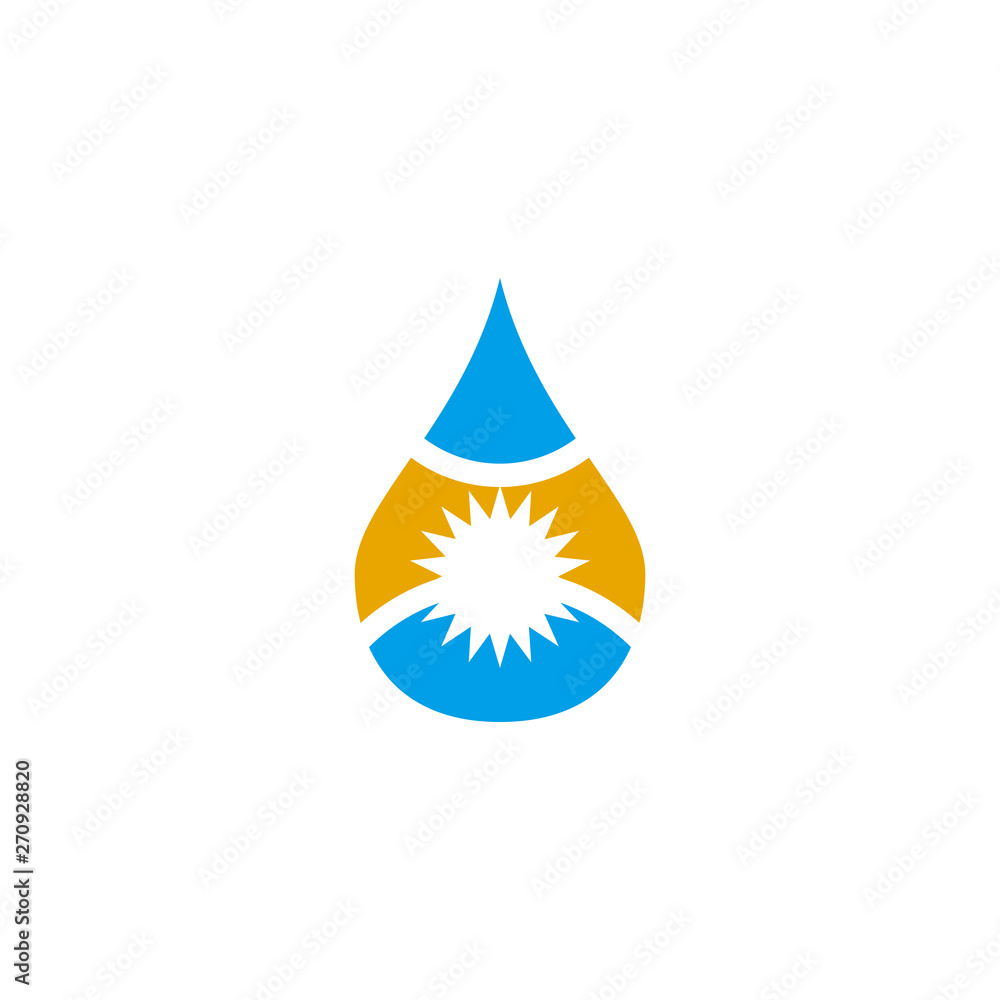 Water drop logo icon vector template
