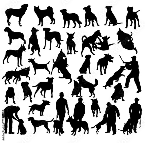 Dog Silhouettes, art vector design