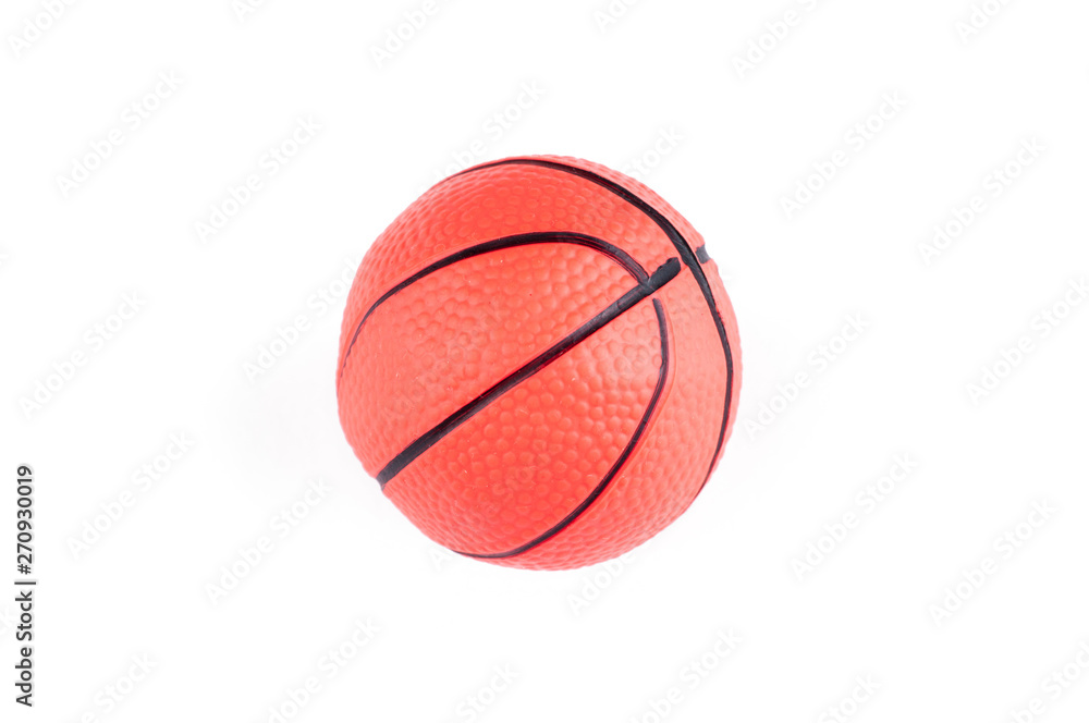 Children's basketball ball isolated on a white background.Copy space