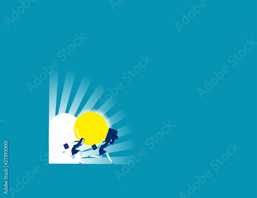 Business team find new ideas. Concept business vector illustration,  Inspiration, Discovery, Concepts & Topics
