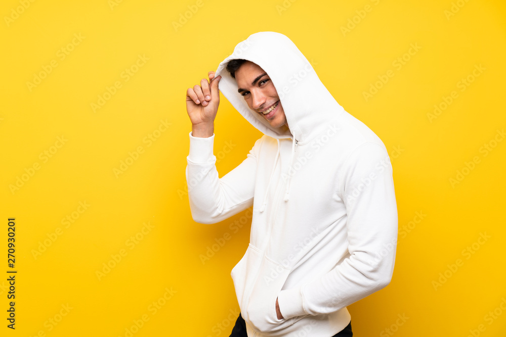 Handsome sport man over isolated background Handsome sport man over isolated background