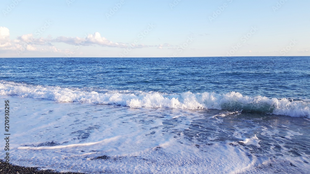 An amazing caption of the panoramic view to the ligurian seaside in winter days An amazing caption of the panoramic view to the ligurian seaside in winter days