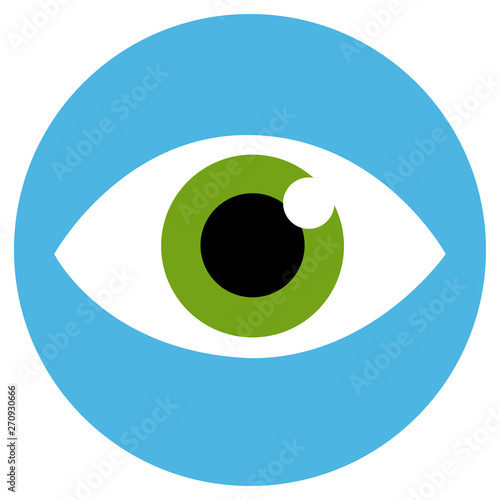 Vector eye icon isolated on white background