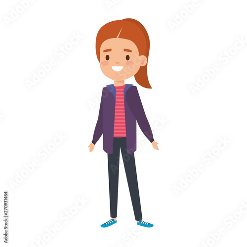 cute little girl kid character