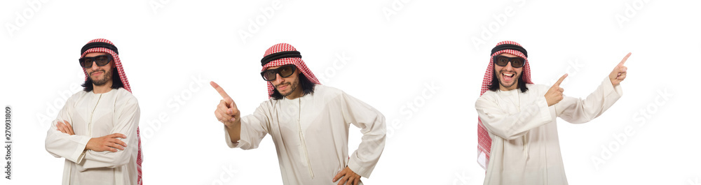 Arab businessman isolated on white