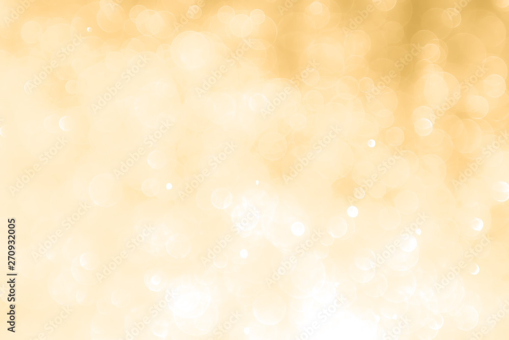 abstract golden background with light bokeh effect - obrazy, fototapety, plakaty 