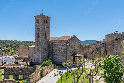 Square and medieval church in the Villa Buitrago de Lozoya. madrid spain photo