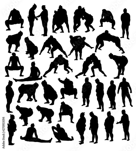 Sumo Silhouettes, art vector design