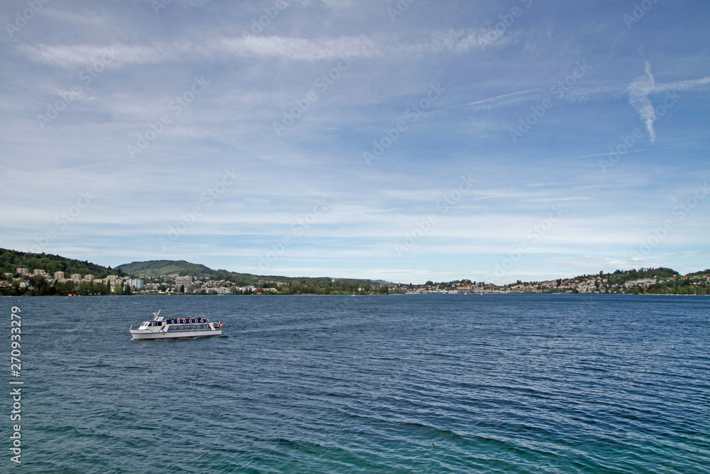 tourist ferry on swiss Lake Luzern