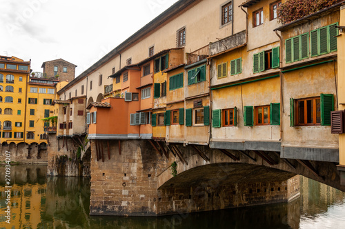 Florence, UNESCO Heritage and home to the Italian Renaissance, full of famous monuments and works of art all over the world. Ponte Vecchio.