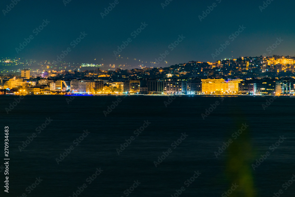 I view of Thessaloniki from the other part of the pier. Greece, Thessaloniki