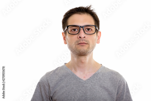 Studio shot of young man wearing eyeglasses © Ranta Images