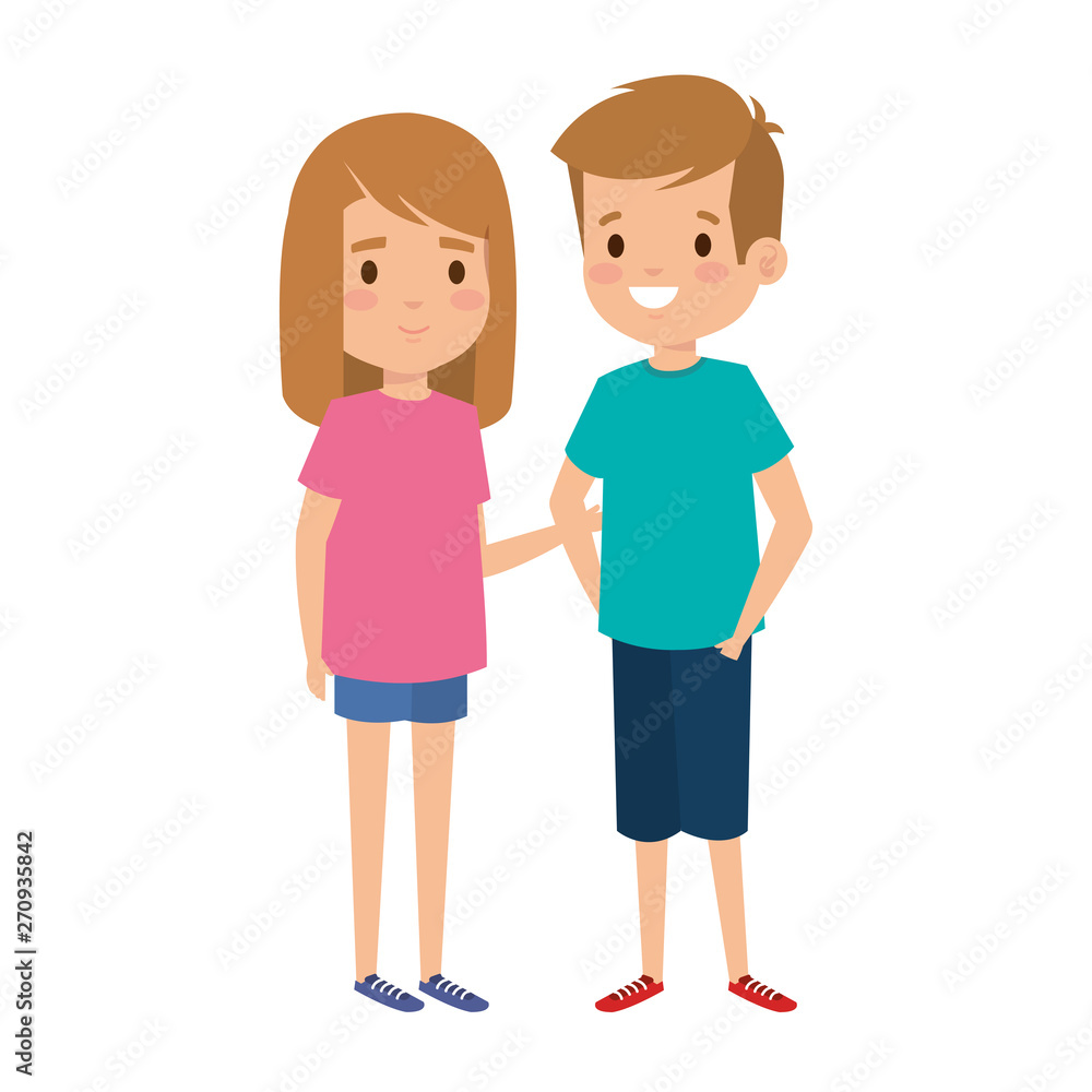 cute little kids couple characters cute little kids couple characters