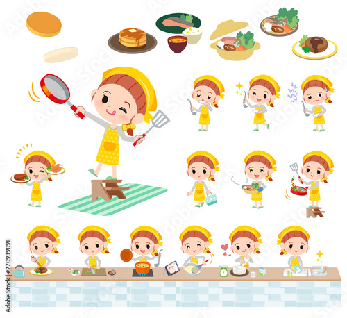 yellow clothing girl_cooking
