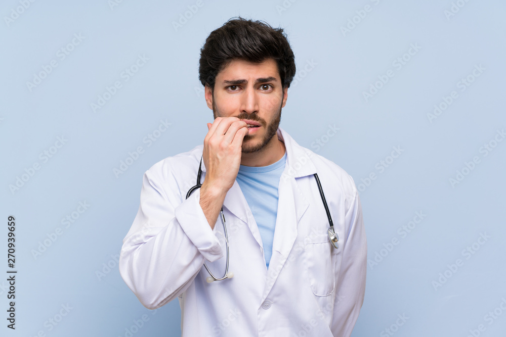Doctor man nervous and scared Doctor man nervous and scared