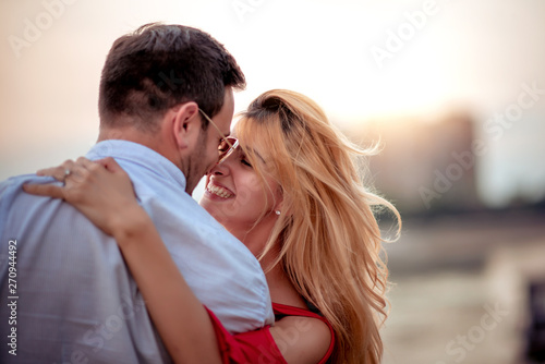 Portrait of young couple in...