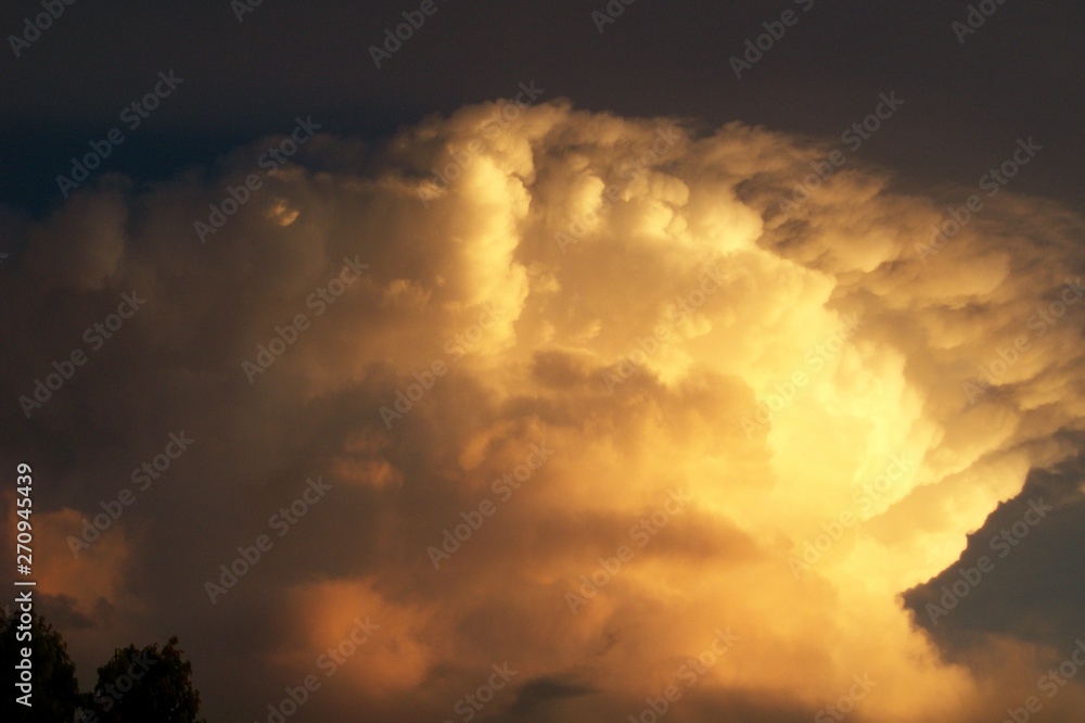 dramatic sky with clouds storm