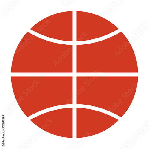 basketball game ball icon on white background