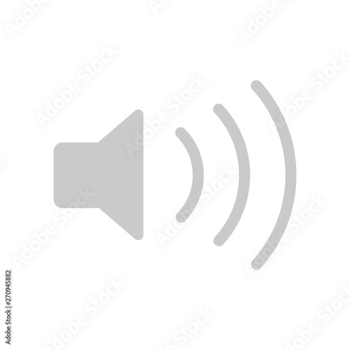 sound volume icon on the white background