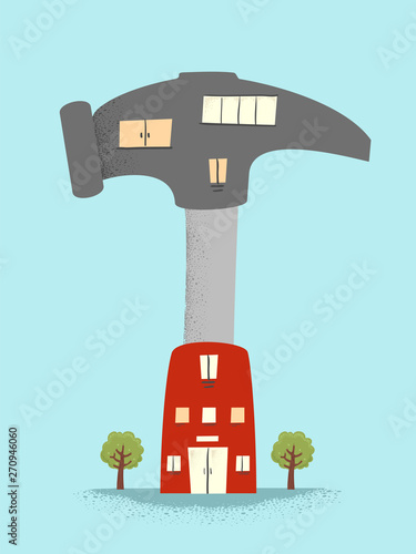 Hammer Building Illustration