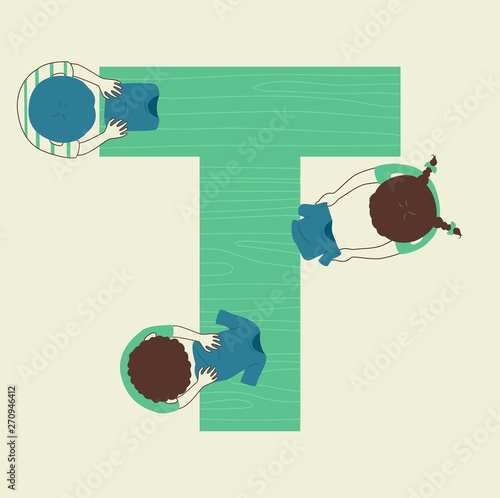 Kids Alphabet School Shirt ...