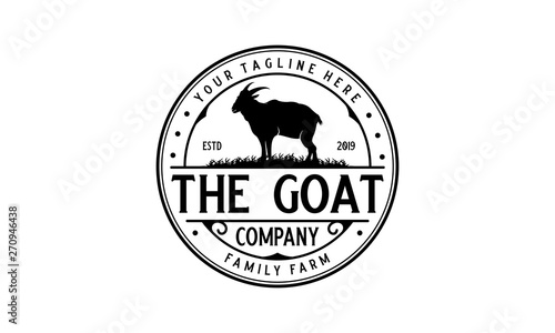 Goat vintage logo design