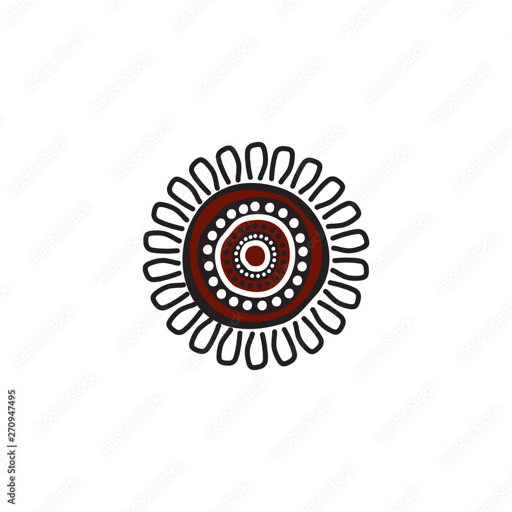 Fototapeta premium Aboriginal art icon logo design vector template