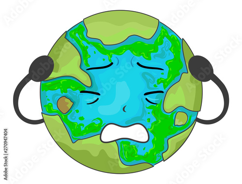 Earth Mascot Algae Illustra...