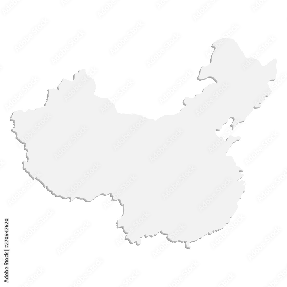People's Republic of China map white background