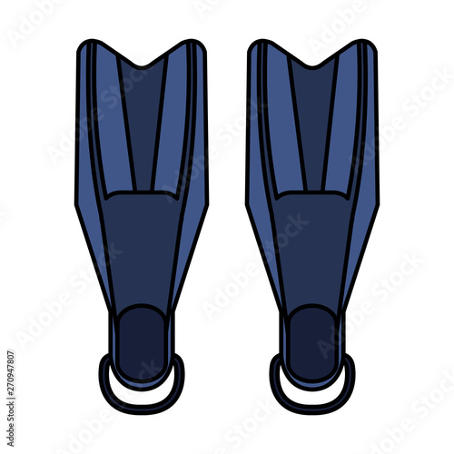 diving fins equipment isolated icon
