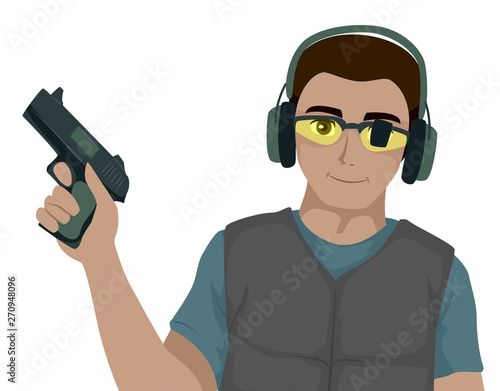 Teen Boy Target Shooting Il...