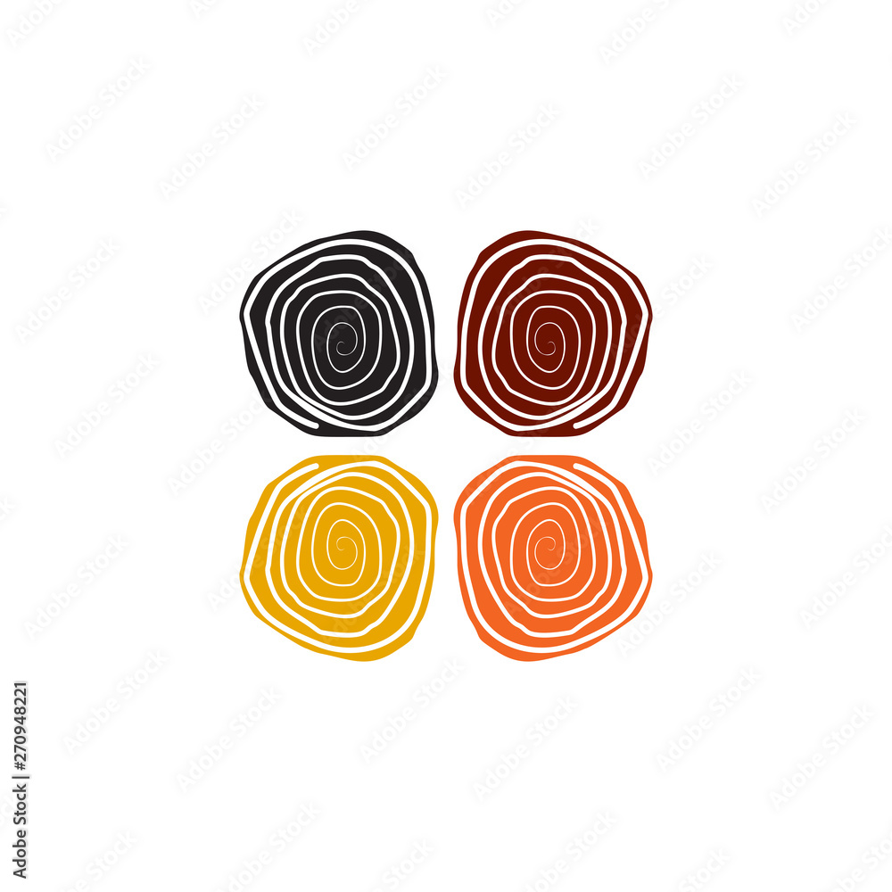 Aboriginal art icon logo design vector template Aboriginal art icon logo design vector template