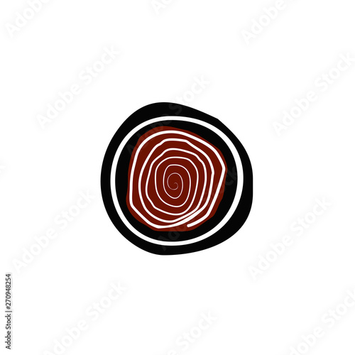 Aboriginal art icon logo design vector template