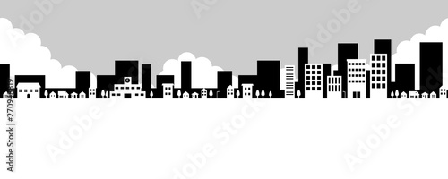 住宅街と空　街並み