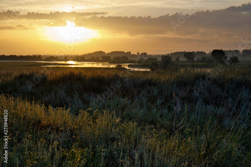 sunrise over lake