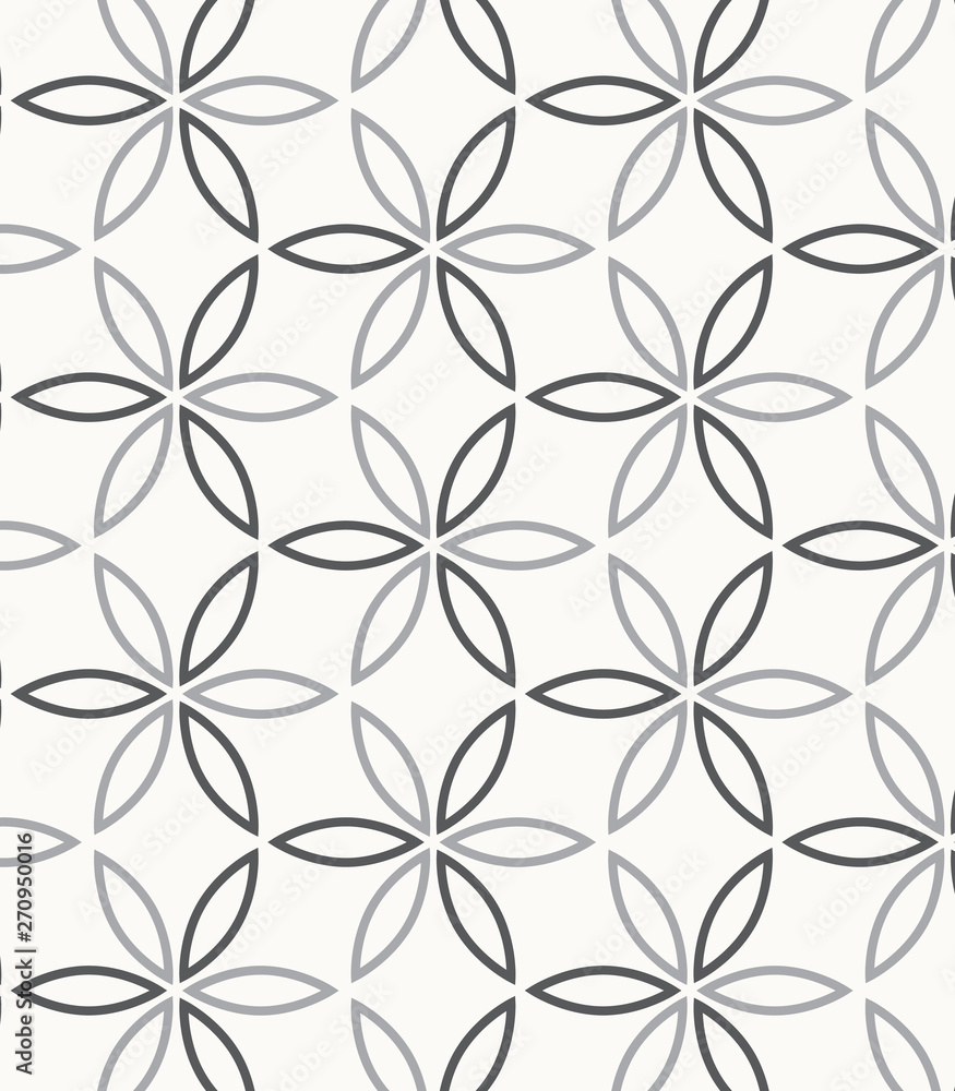 Vector pattern. Repeating geometric abstract flower