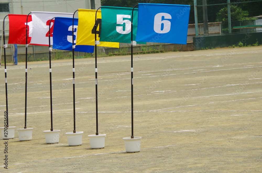 運動会の順位の旗 Stock 写真 Adobe Stock