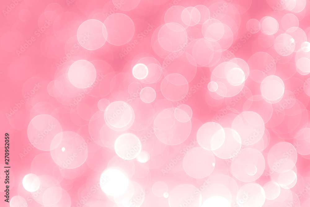 abstract bokeh light effect with soft pink background