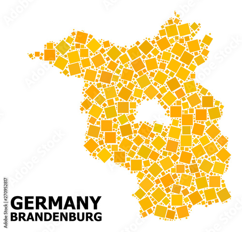 Golden Rotated Square Pattern Map of Brandenburg State