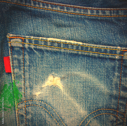 pocket jeans, close up