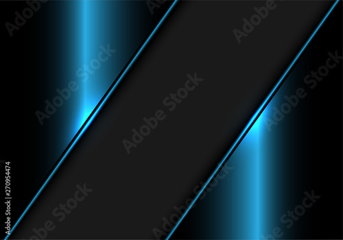 Abstract grey banner on blue metallic design modern luxury futuristic background vector illustration.