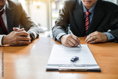 Photography Signing a contract Rent or buy car.