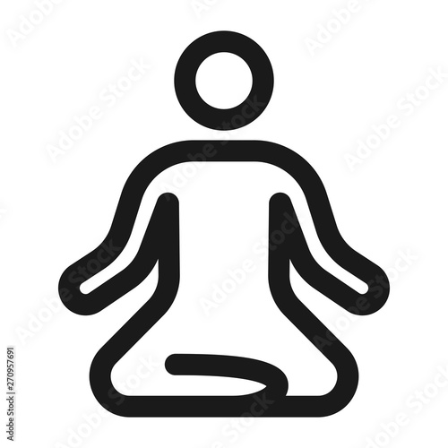 meditation - minimal line web icon. simple vector illustration. concept for infographic, website or app.